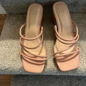 Nude/pink heels with straps